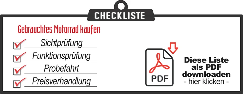 Gebrauchtes Motorrad kaufen Checkliste