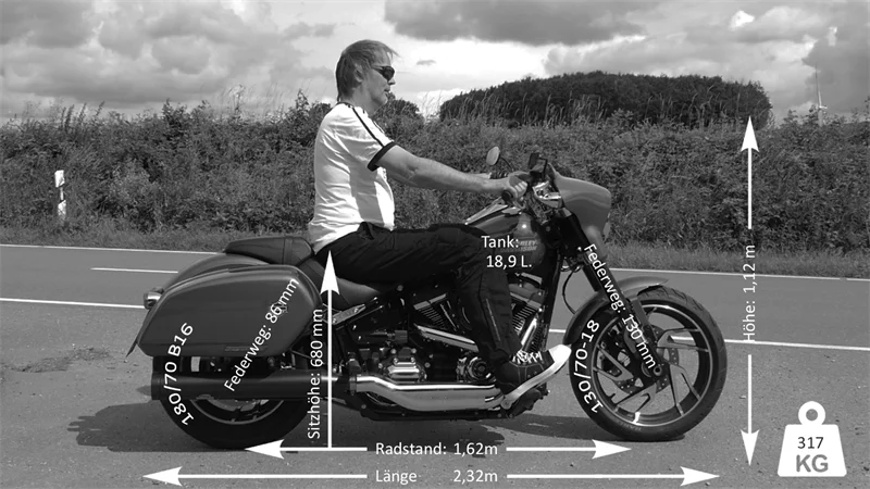 Abmessungen Harley Davidson Sport Glide