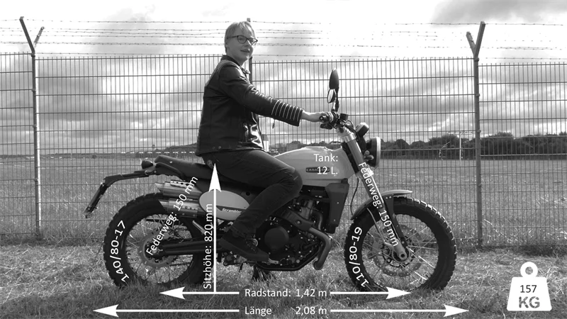 Abmessungen Fantic Caballero 500 Scrambler