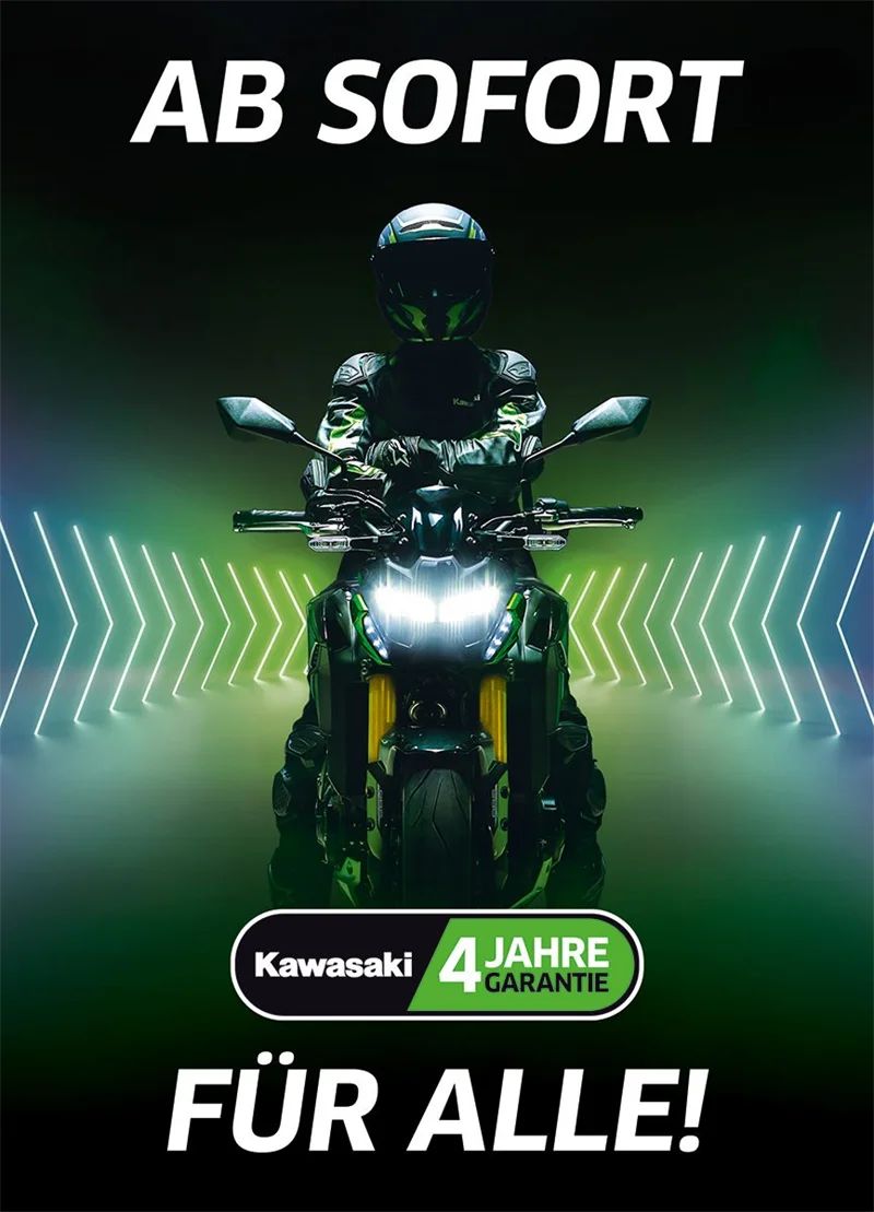 Neu bei Kawasaki: 4 Jahre Garantie