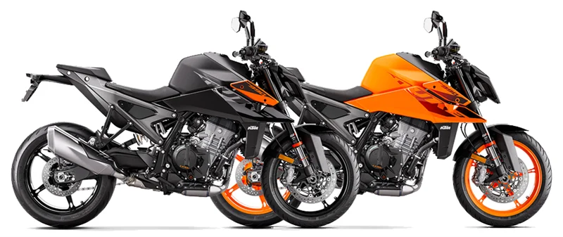 Farben KTM 990 Duke; Orange und Schwarz