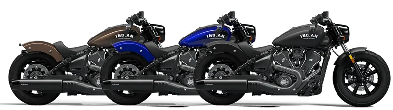 Farben der Scout Bobber Jahrgang 2025.