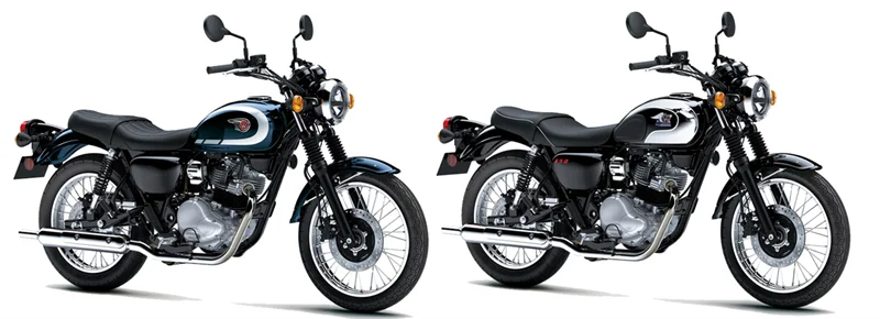 Farben Kawasaki W230 und Meguro S1