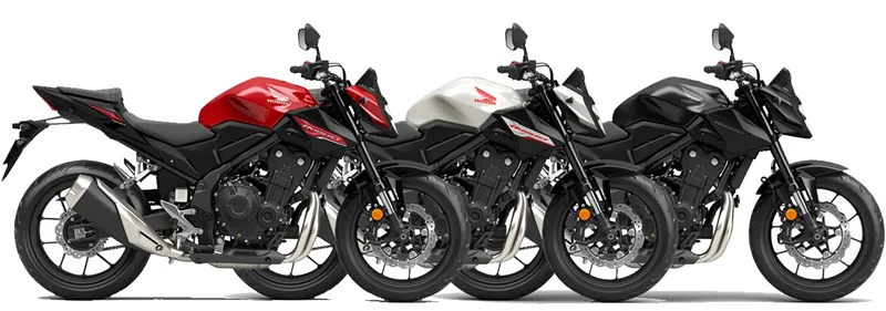 Farbauswahl CB 500 Hornet: Wir würden die Rote nehmen...