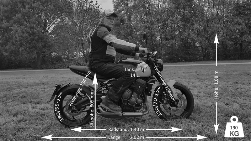 So sitzt es sich auf der Triumph Trident 600.