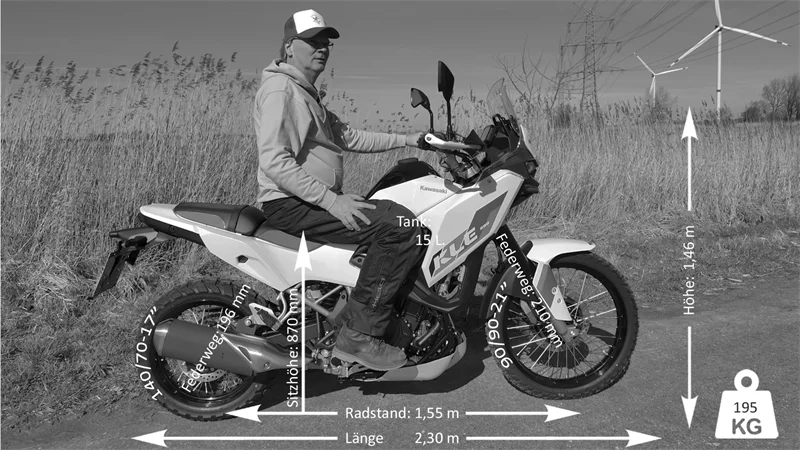 So sitzt es sich auf der Kawasaki KLE 500.