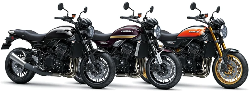 Farben: Rot und Schwarz, ganz rechts die SE-Variante.